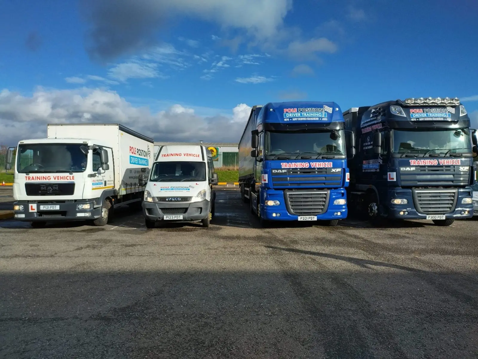 Pole Position Driver Training fleet at the Livingston training centre